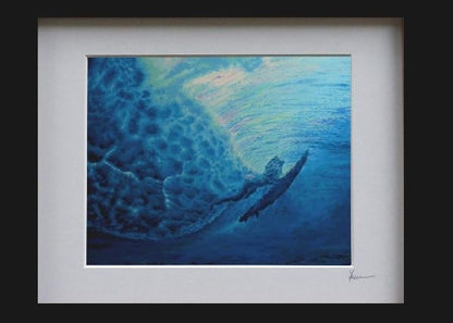 Hawaii painting replica Sea Angel through dolphin, South Island, painting poster