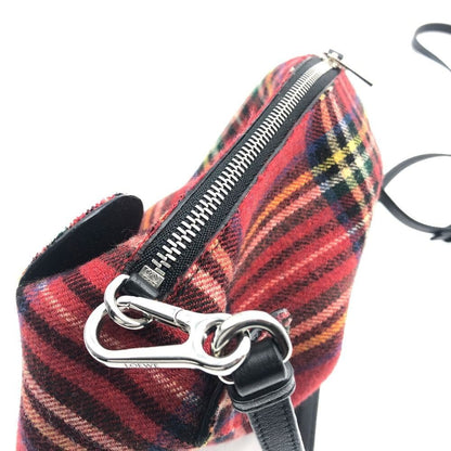 LOEWE 118.50.M93 Check pattern Elephant Shoulder mini bag 2-WAY Red Used