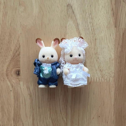 Sylvanian Families Wedding Baby Pair Figure Set Rare