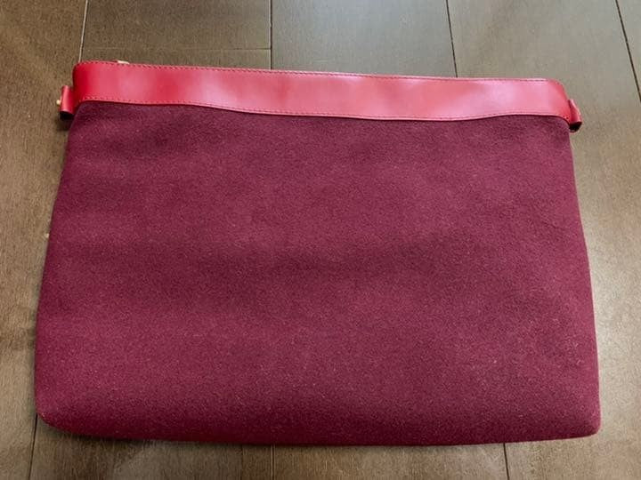 Spick and Span Red Leather Tote Bag A4 Size Genuine Leather Stylish Authentic