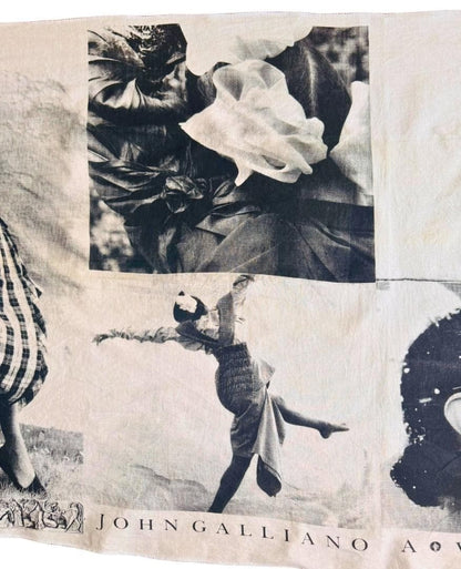 John Galliano 87-88 A/W Large Cotton Scarf Tapestry - Rare Archive