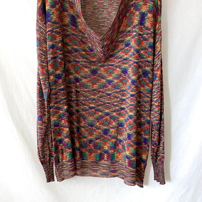 Missoni Women M 80S Made In Italy Knit Pullover M-L Highest Quality Orange Tag