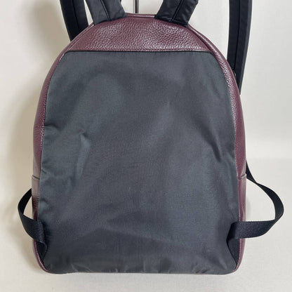 Coach Leather Backpack Purple Authentic Women's Rucksack Bag
