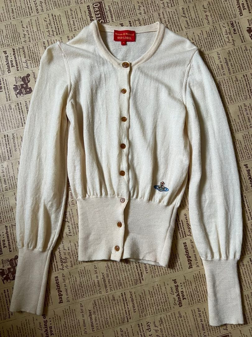 Vivienne Westwood Cardigan Size S Excellent Condition Ivory White Long Rib