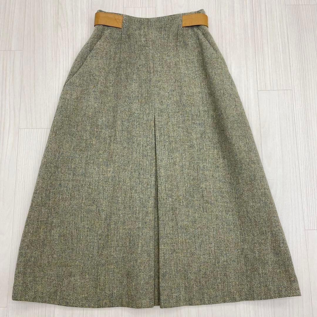Christian Dior Flare Skirt B Condition Wool Multi Color Midi Length M