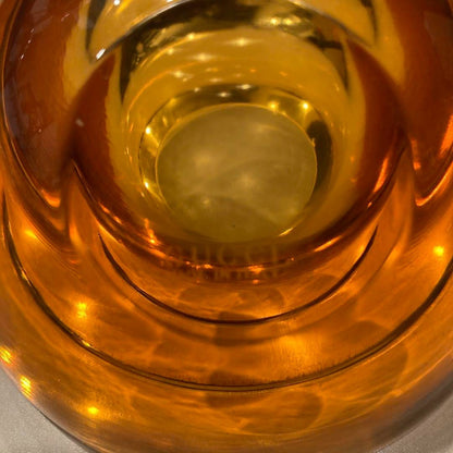 GUCCI Table Clock Desk Clock Vintage Glass Pedestal made in Italy