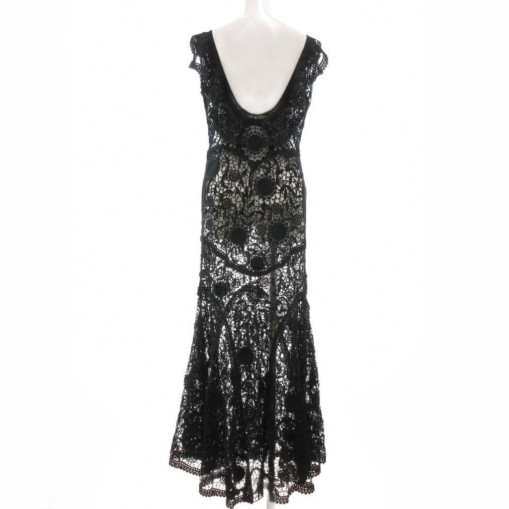 Double RL RRL total lace dress long sheer see-through 3 green UO Used 76eb27a80a