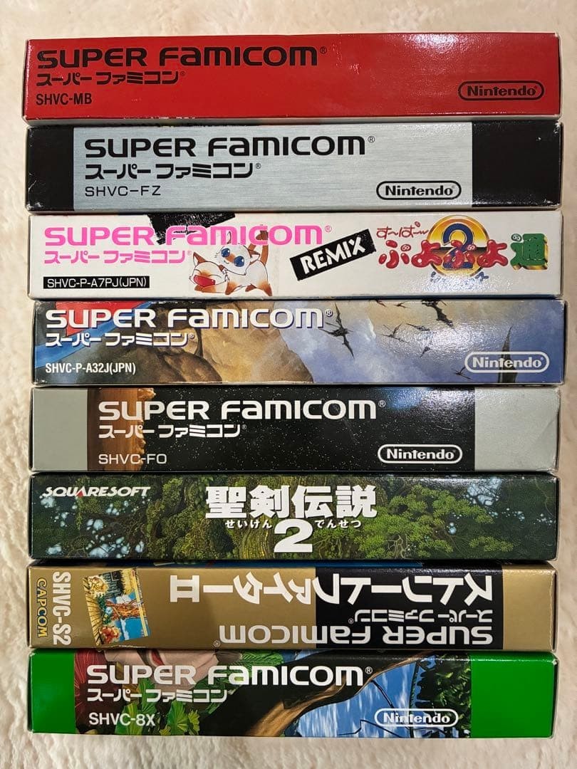 Super Famicom Retro Game Set of 8: Donkey Kong, Star Fox, Puyo Puyo