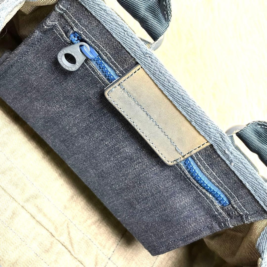 MARC JACOBS Denim Tote Bag Casual Blue 29 to 44 cm Width 24 cm Height