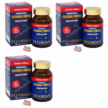 Fucoidan Extract Bulk Powder Capsules Set of 3