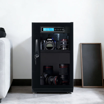 40L humidity-proof cabinet with built-in LED lighting for cameras and lenses
