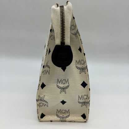 MCM Clutch Bag Leather White Authentic Women D:2.76” H:7.87” W:11.42” 5491