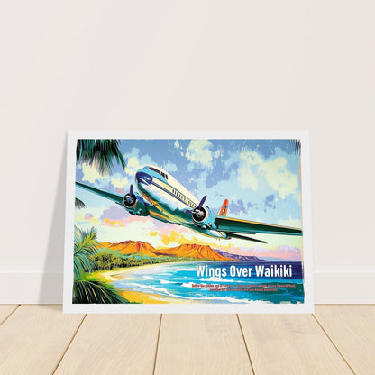Wings Over Waikiki｜Hawaiian Art A4｜Limited to 1 piece・Leaf Aloha