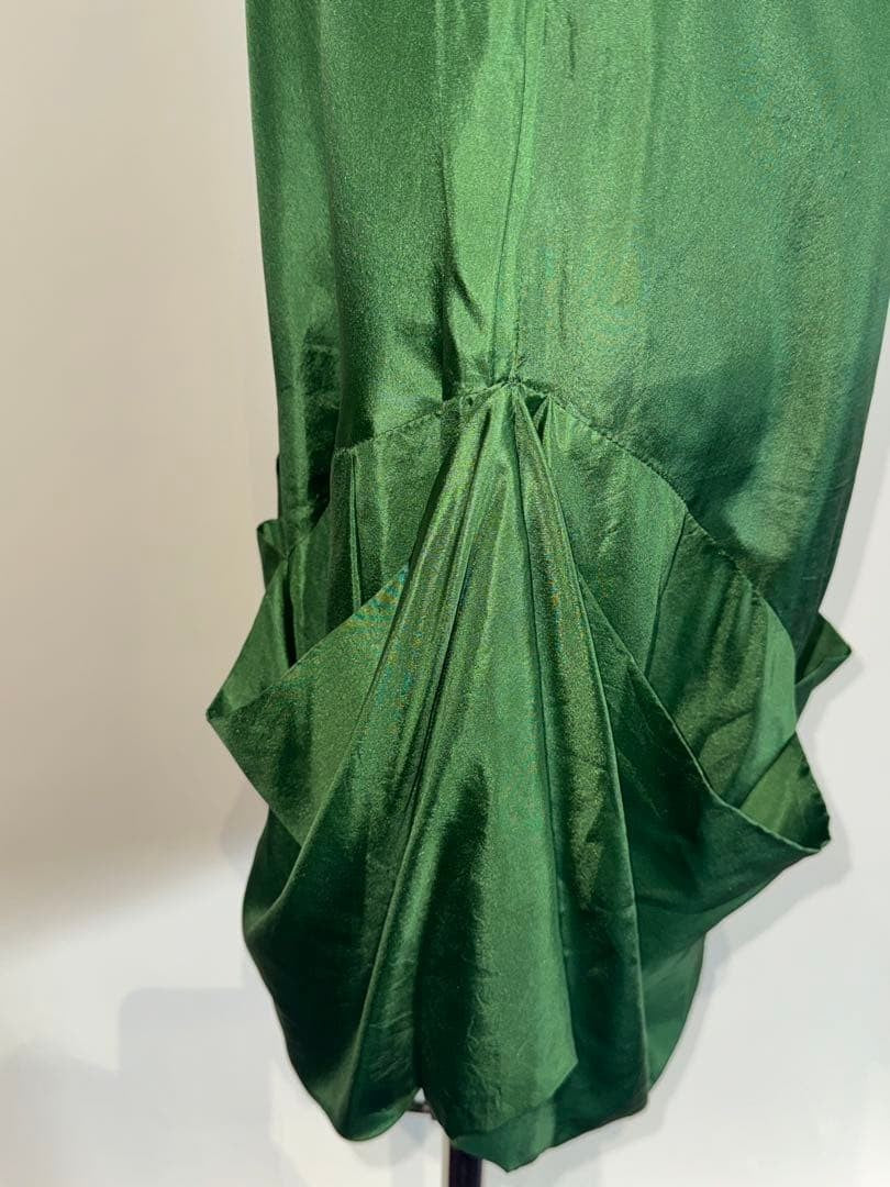 Alexander McQueen Dress Archive Piece Green Silk Size 38 Beautiful Condition