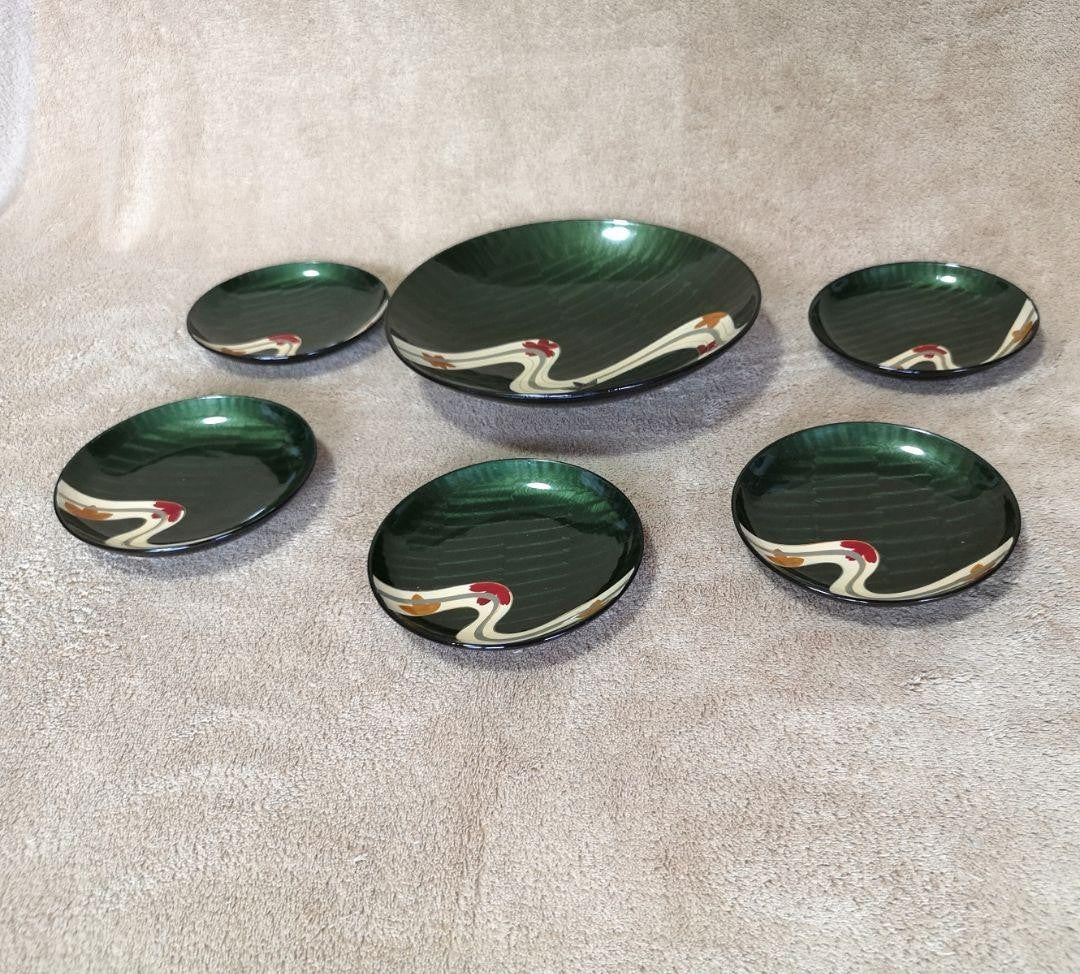 【Showa Retro 1960s】Lacquerware: Large 1 piece, Small 5 pieces