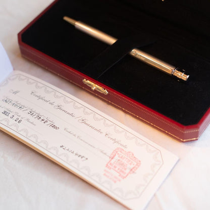 CARTIERSANTOS DE CARTIER BALLPOINT PEN GRAY ST150191 FROM JAPAN Genuine
