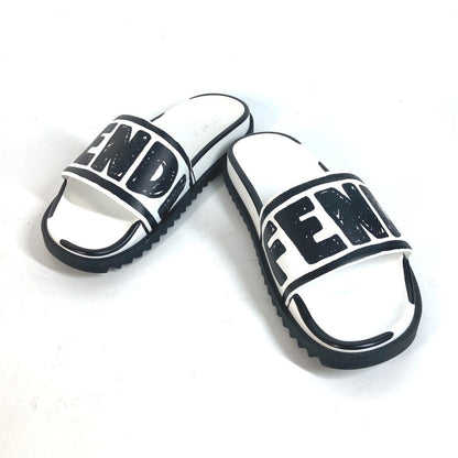 Fendi Roma Joshua Vides women logo slide sandals white black Used