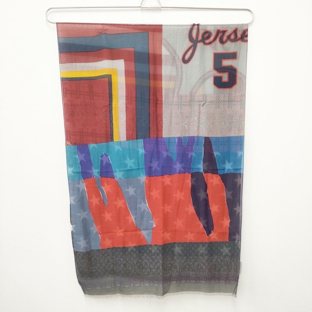 Pierre-Louis Mascia Made in Italy Cotton Silk Patchwork Bandana stole 5-0621M◎
