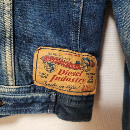 Diesel Men S Denim Boa Jacket Winter Warm Luxury Casual Streetwear Italian Used