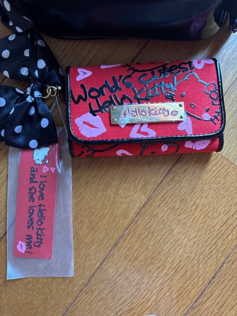 Hello Kitty Sanrio Rare Key Case Set Ribbon LipG