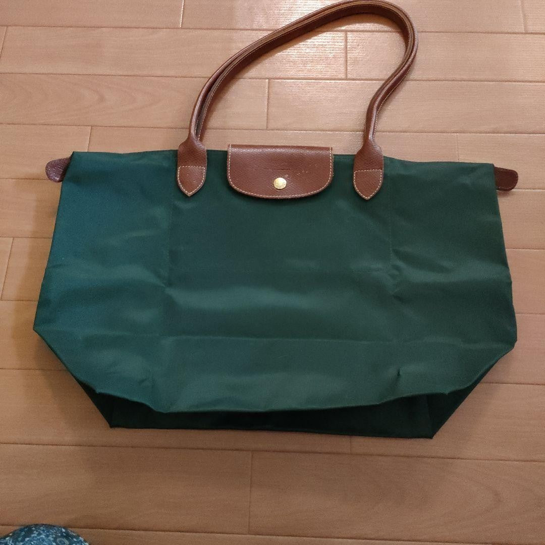 LONGCHAMP Nylon Tote Bag Green