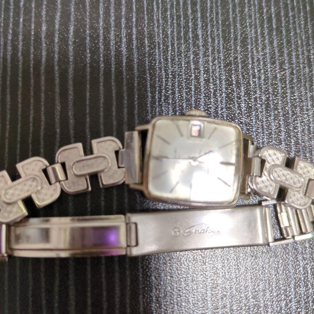 Showa Retro SEIKO Hand-Wound Watch Square Silver