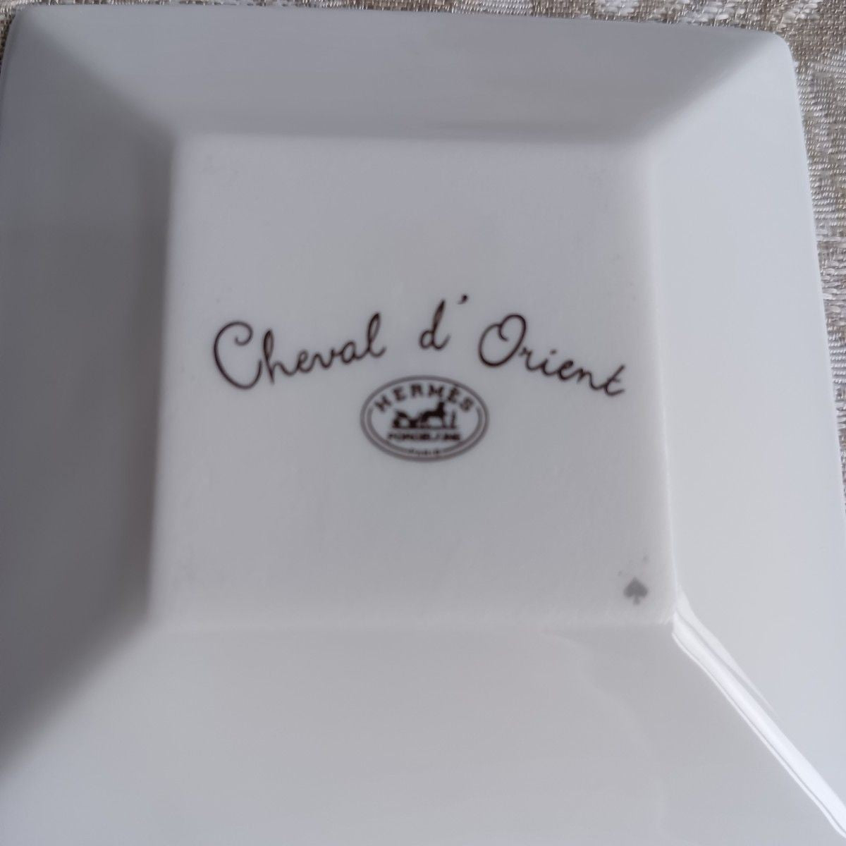 Hermes Cheval d’Orient Mini Plate Tray Porcelain Oriental Theme Decor Rare Used