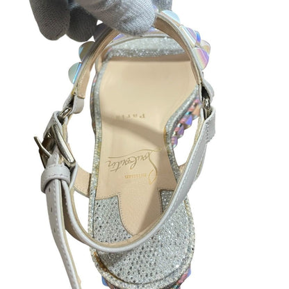 Christian Louboutin Katakuro Studded Wedge Sandals Size 34 Multicolor Women USED