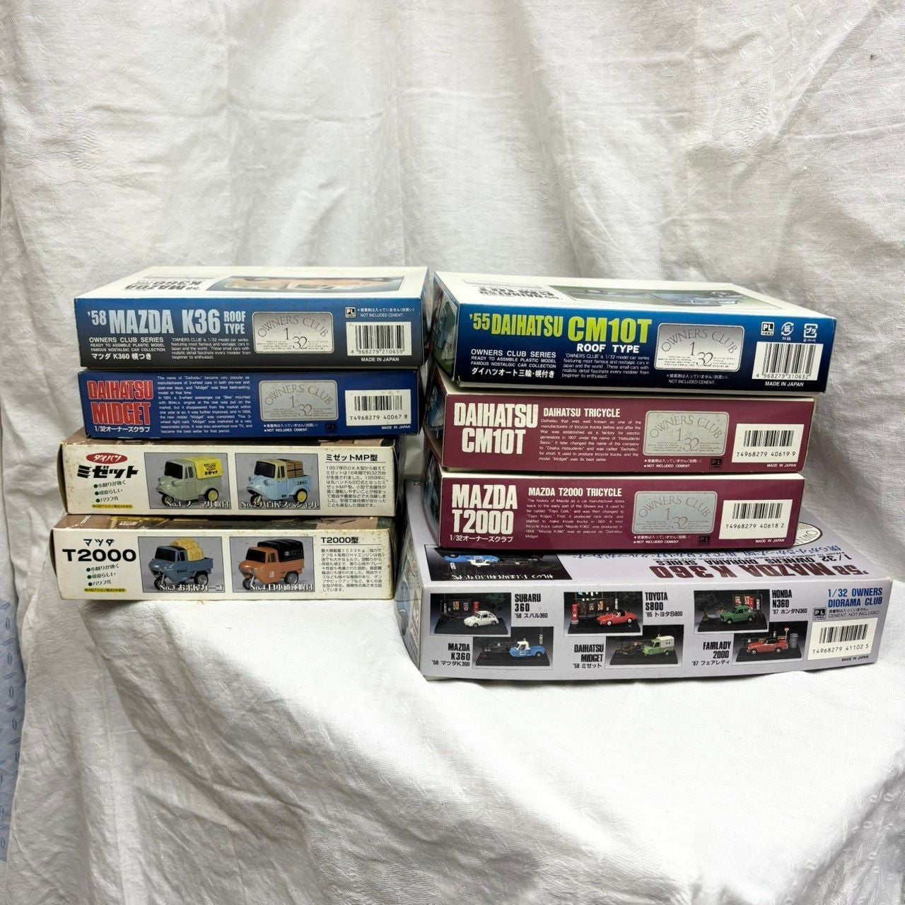 Owner's Club Auto Miwa Plastic Model 8-Piece Set Mazda Daihatsu Midget