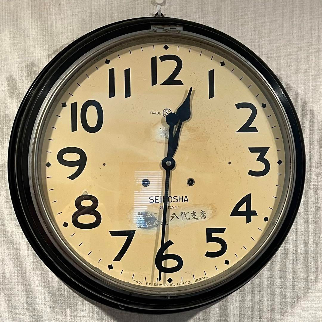 Antique clock, early Showa period, SEIKOSHA, spring-driven, retro