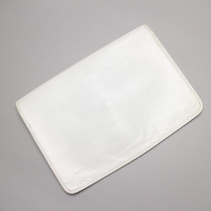 Christian Dior Clutch Bag Vintage Hook Broken White Authenticated USED
