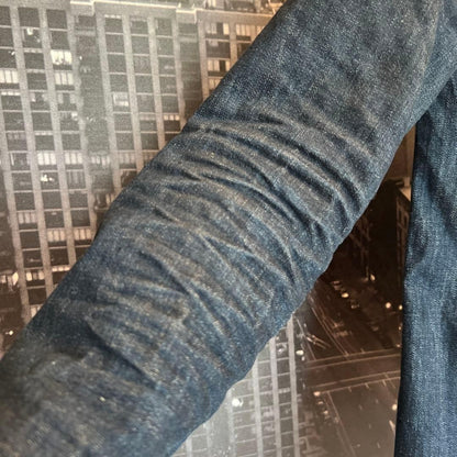Nudie Jeans Co Indigo Denim Jacket with Check Lining Size M