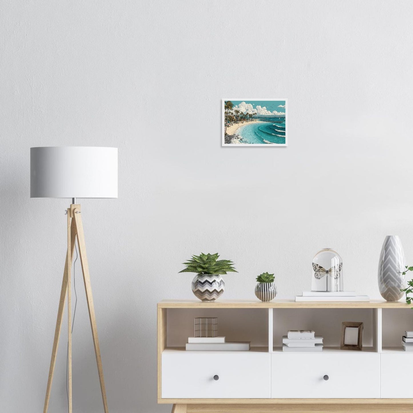 Honolulu Beachfront Breeze Hawaiian Art A4 Leaf Aloha Official picture.