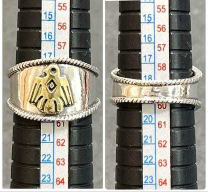 Indian Thunderbird Eagle Ring US9 Sterling Silver 925