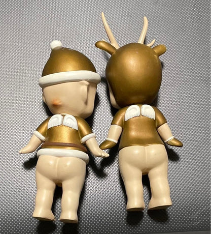 Sonny Angel Christmas 2006 limited Gold Santa Reindeer figure set