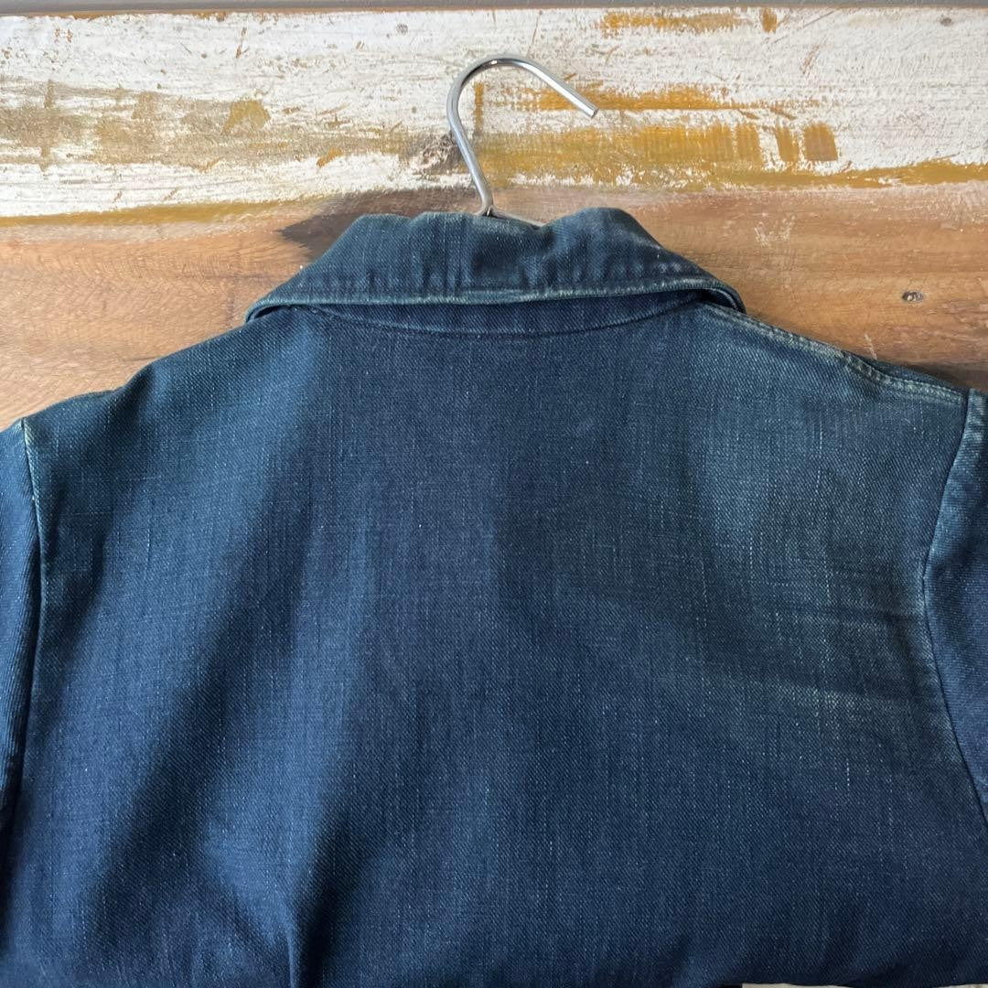45rpm/45R Denim Coat Long Jacket Japan Made Vintage Dark Blue 3 Pockets Unisex