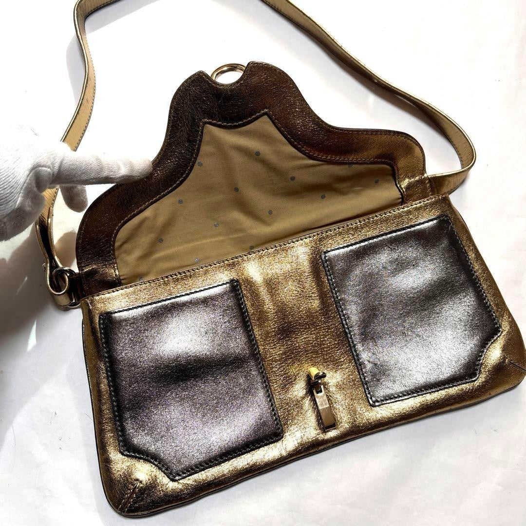 Kate Spade Gold Silver Shoulder Bag