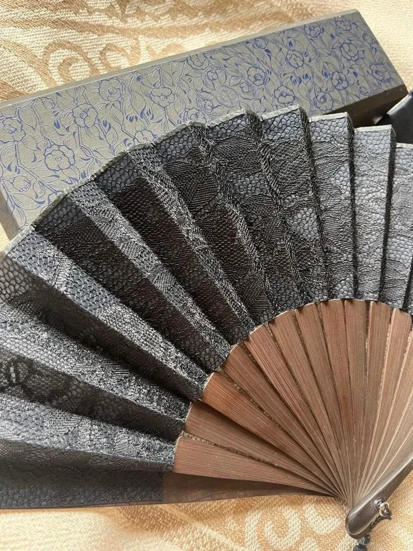 Shiseido Hanatsubaki Folding Fan Sensu w/ Case Box Novelty Unused Japan