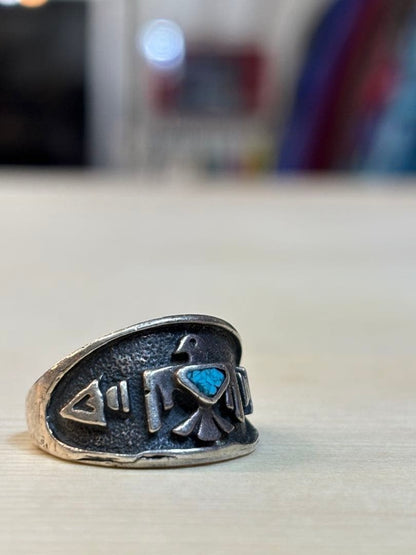 Indian jewelry, Thunderbird, vintage silver and turquoise