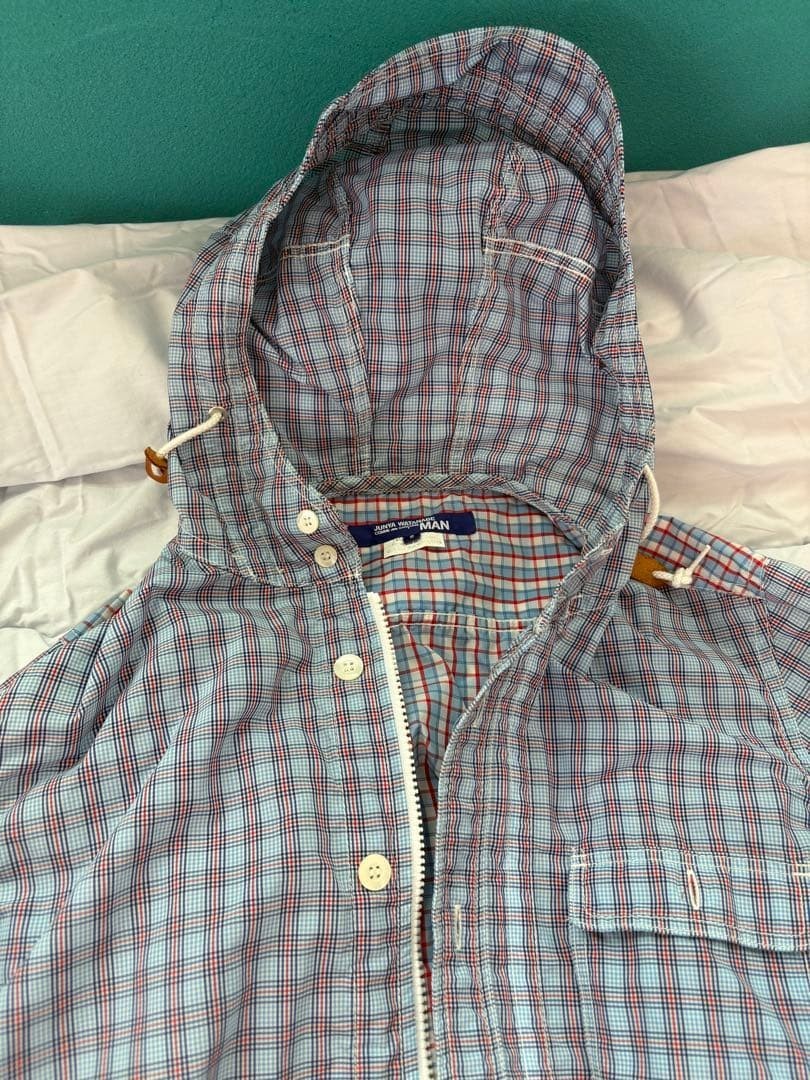 Junya Watanabe Man Nylon Patchwork Checkered Jacket Men's Outerwear Size JP-S