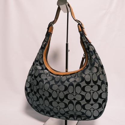 Coach Signature Denim Hobo Shoulder Bag Vintage Authentic Rare Item
