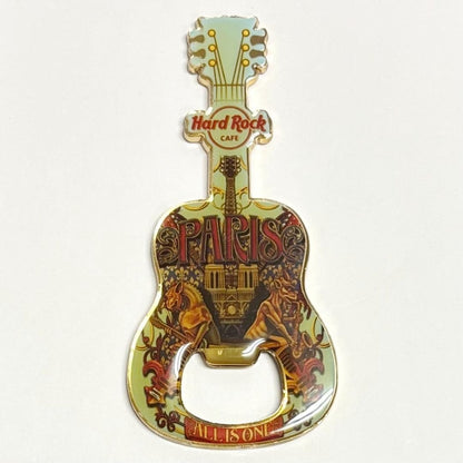 Hard Rock Cafe Paris Bottle Opener with Magnet Rare Collectible