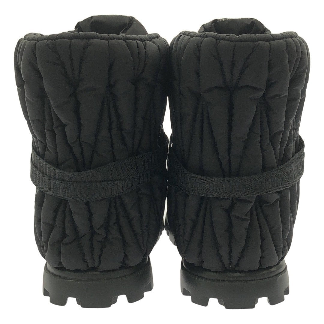 Miu | Padded Matelasse Booties 5U558D Logo Short Boots 35 NERO Women Used KLDR-0