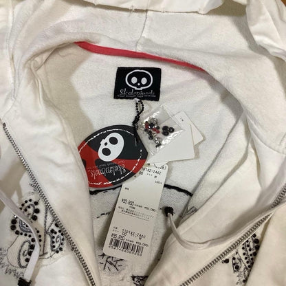 Rare Skelanimals Zip Hoodie Black Womens M NWT Vintage Style Japan