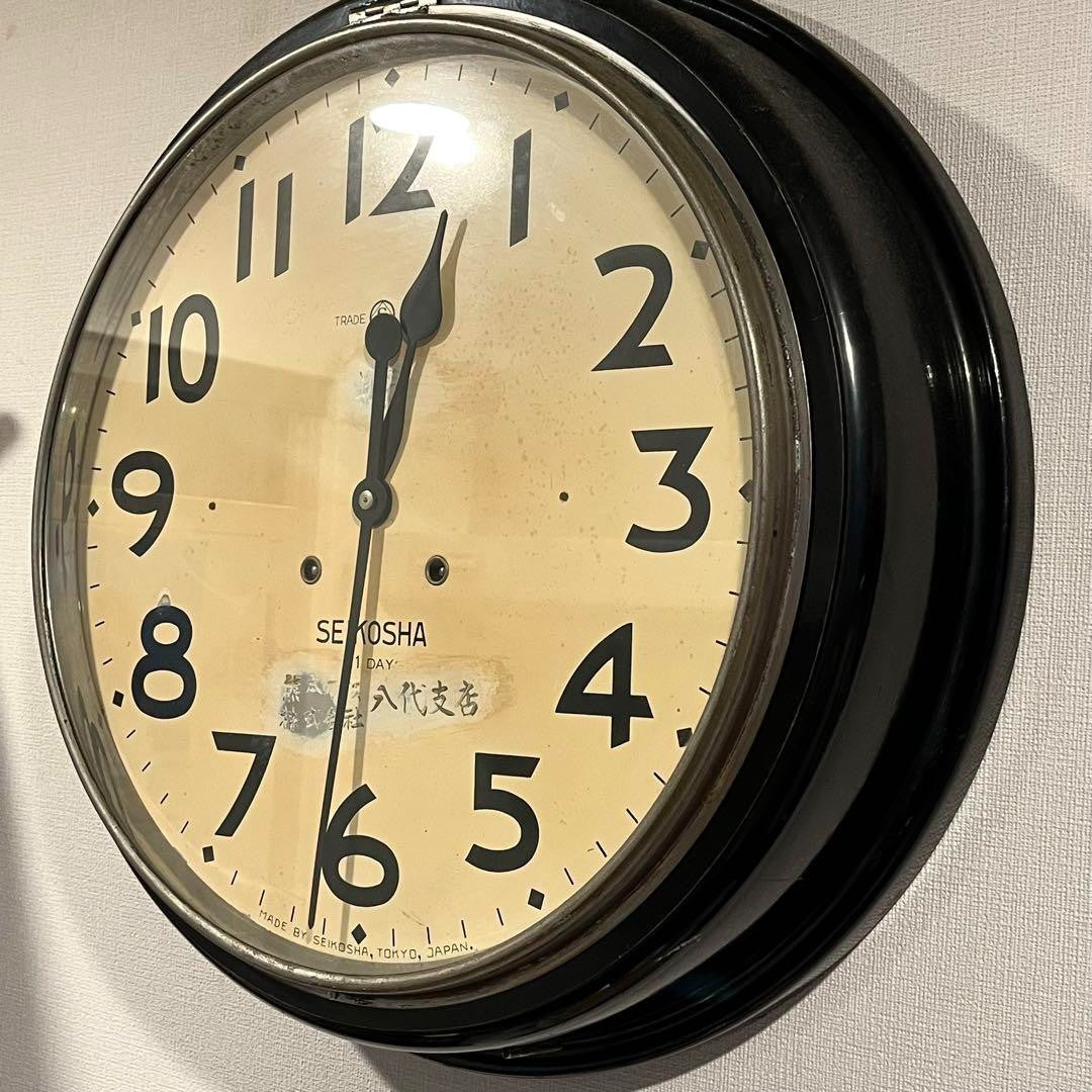 Antique clock, early Showa period, SEIKOSHA, spring-driven, retro