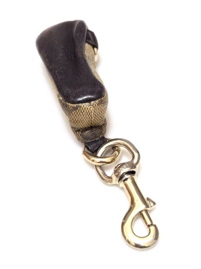 GUCCI GG Leather Strap Shoes Key Holder Rare Bag charm Fashion Accessories F169
