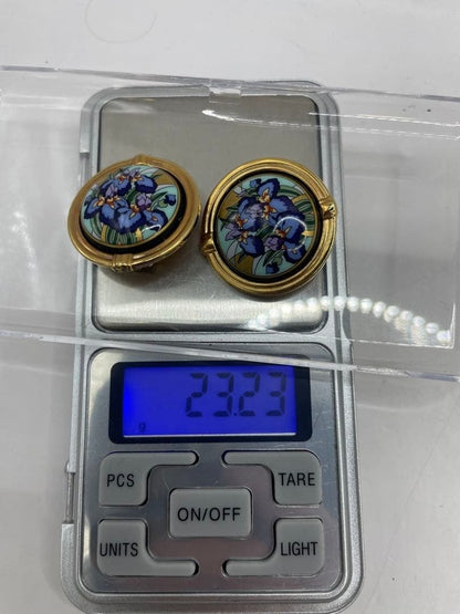 '- Michaela Frey Wien Rare Authentic Classic Earrings Gold Vintage Jewelry