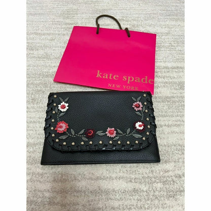 Kate Spade NY Madison Avenue Daniels Vita Embellished Floral Clutch Handbag Used