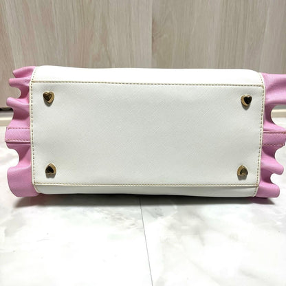 Samantha Vega Cardcaptor Sakura Collaboration Frill 2Way Bag White Pink Leather