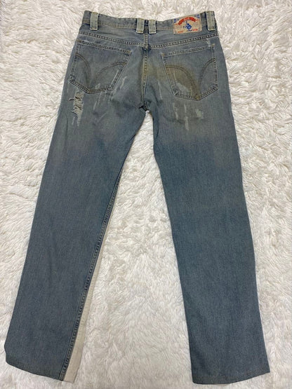 DOLCE&GABBANA Mens Vintage Distressed Denim Jeans Size 32 Italy Designer